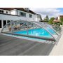 Pool tag 4x8m med sidedr | Solid polycarbonat 4mm | Aluminium