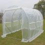 Tunnel drivhus 6m | Stlramme med transparent PE-plastafdkning