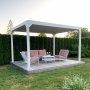 Hvid Pergola Premium | Oplukkelige lameller