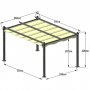 Pergola med soltag | 4x3m