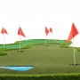 Golfmtte Pro | Dobbelt greens og vandhazarder | 4x2m