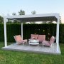 Hvid Pergola Premium | Oplukkelige lameller